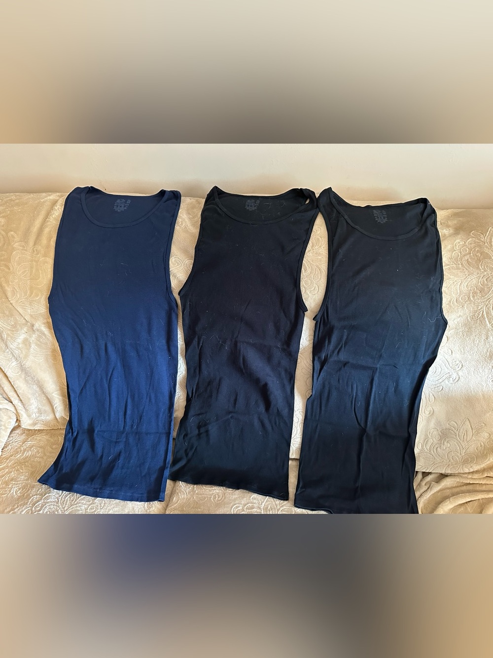 3 Fruit of the Loom Men's Sleeveless Tag Free Moisture Wicking Tank A-Shirt 2XL